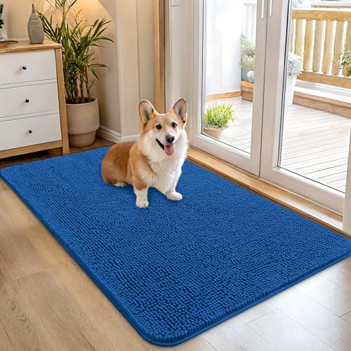 OLANLY Dog Door Mat for Muddy Paws 45x27, Super Absorbent Chenille Mud Mat by OLANLY