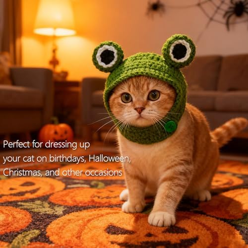 Cute Cat Hat Costume Suitable for 5 to16 lbs - Hats for Cats Head Circumference 11" or Less Kitten Outfits pet Christmas Photography Outfits - Image 7