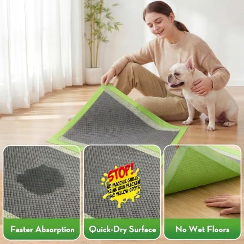 CROCI Charcoal Puppy Pads with Adhesive Tabs 2X Odor Control 22x22in 100Ct - Image 5