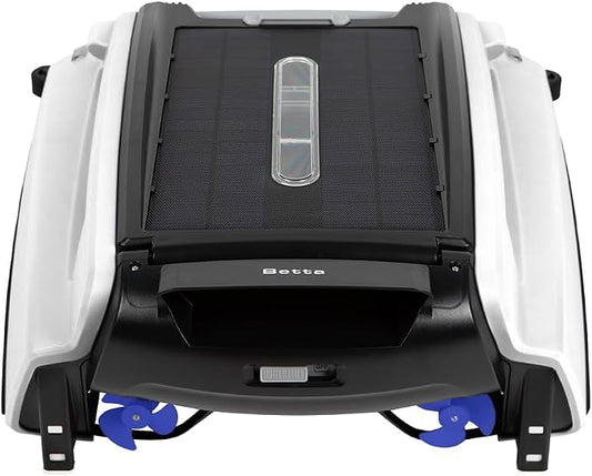 Betta SE Solar Powered Automatic Robotic Pool Surface Skimmer Cleaner with 24/7 Continuous Cleaning Battery Power and Re-Engineered Twin Salt Chlorine Tolerant Motors (White) by Unknown