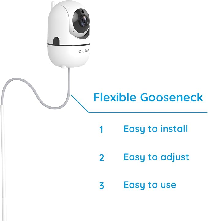 HelloBaby Baby Monitor Floor Stand - Adjustable Height Camera Mount for HB6550/ Plus/ HB6560/ HB65/ HB6148/ HB6351/ HB40/ HB6339 & More Model, Stable Base, No-Drill Installation, Wall-Safe Holder - Image 5
