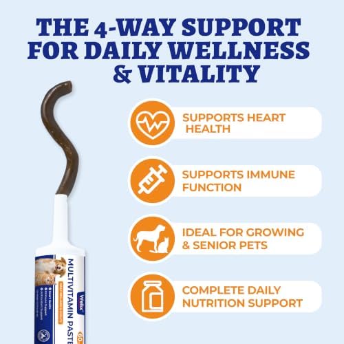 Wellix Multivitamin Paste Pet Vitamins with Taurine for Cats & Dogs 2.03 oz - Image 3