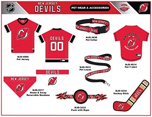 NHL New Jersey Devils Jersey for Dogs & Cats, Large. - Let Your Pet Be A Real NHL Fan! - Image 6
