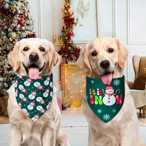 Christmas Dog Bandanas Small 3PCS, 6 Pattern Scarf for Boy and Girl - Image 4
