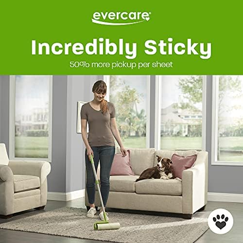 Evercare 10-Inch Mega All-Purpose Pet Hair Lint Roller Refill, 50 Sheets – Sticky Roller for Pet Hair, Cat & Dog Hair Remover, Lint Remover, Pet Hair Remover for Furniture, Clothing & Cars - Image 4