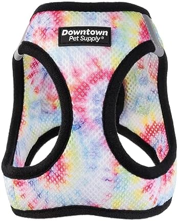 Downtown Pet Supply Step-in Dog Harness – No Pull, Adjustable Padded Mesh with Reflective Trim, Secure Buckle Strap – Comfortable & Breathable Small Dog Harness, X-Large, Tie Die by DowntownPetSupply