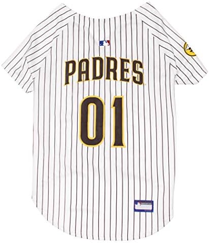 Official MLB San Diego Padres Pet Jersey for Dogs & Cats, Size Medium - Stylish Baseball Jersey for Your Furry Fan- Show Off Team Spirit with The Perfect Fan Apparel Gear for Pet, Dog & Cat by PETSFIRST