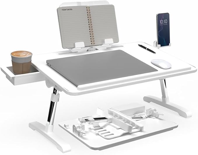 Limitless TotalDesk Portable Workstation and Lap Desk with Adjustable Height & Tilt (White) by LimitlessInnovations
