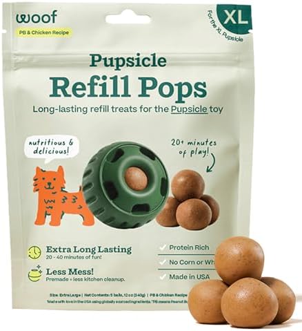 WOOF Pupsicle Chicken Refill Pops Dog Treats, XL, 5 Count by Woof