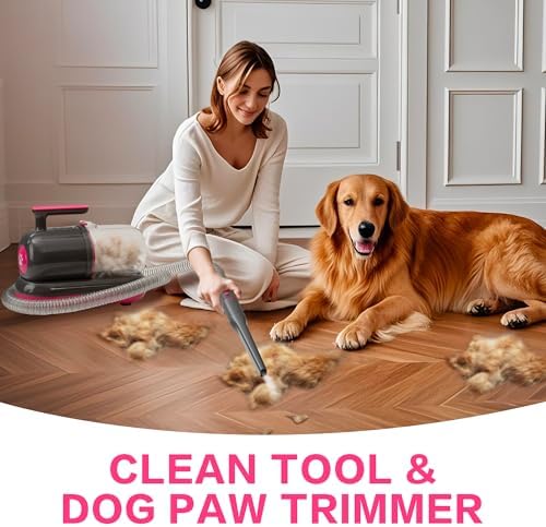 Dog Grooming Vacuum Kit, 1.2L, Dyson-Style Gray - Image 3