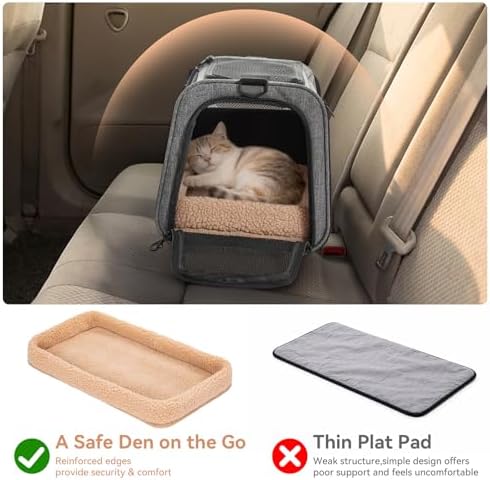 PETSFIT Cat Carrier Soft with Patented Safety Buckles,Safe for Car Travel - Image 4