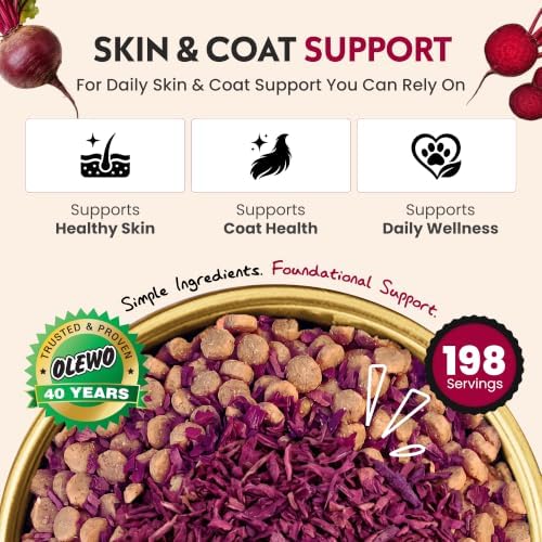 Olewo Red Beets Dog Food Topper for Dogs – Skin & Coat Support, 2.2 lbs - Image 4
