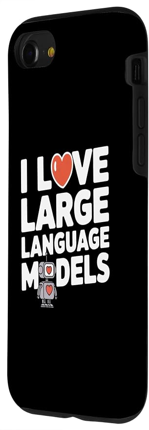 iPhone SE (2020) / 7 / 8 Funny Robot AI Lover I love large language models LLMs Case - Image 2