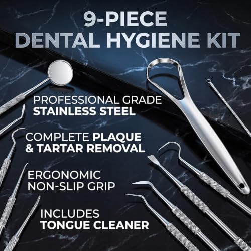 9 in 1 Dental Tools for Teeth Cleaning, Tartar Plaque Remover - Image 7