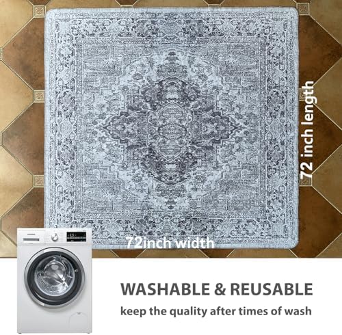 nunubaby Washable Pee Pads for Dogs, Stylish, Non-Slip and Leak-Proof Pee Pads. Reusable Potty Pads for Dogs for Crates and Floors.(Gray/Geo,72" x72" ) - Image 4