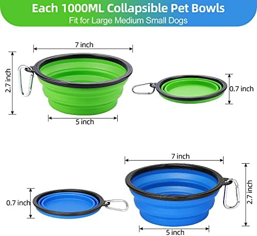 Kytely Large Collapsible Dog Bowls 2 Pack, 34oz Foldable Dog Travel Bowl - Image 2