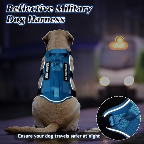 WINSEE Escape Proof Dog Harness with Double Handle+4 Removable Patches - Image 6