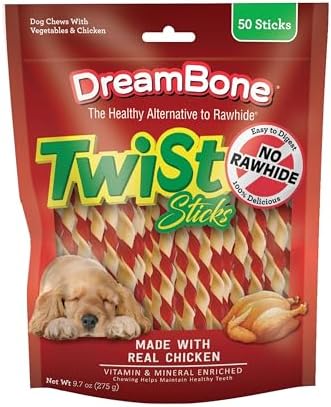 DreamBone Twist Stick Dog Treats Rawhide-Free Real Chicken, 50 Ct (24 Pack) - Image 2
