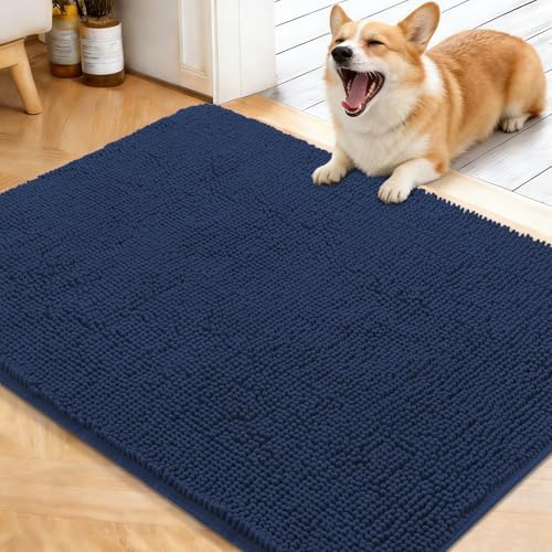 OLANLY Dog Door Mat for Muddy Paws 40x32, Super Absorbent Chenille Mud Mat by OLANLY