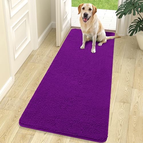 OLANLY Dog Door Mat for Muddy Paws 70x24, Super Absorbent Chenille Mud Mat by OLANLY
