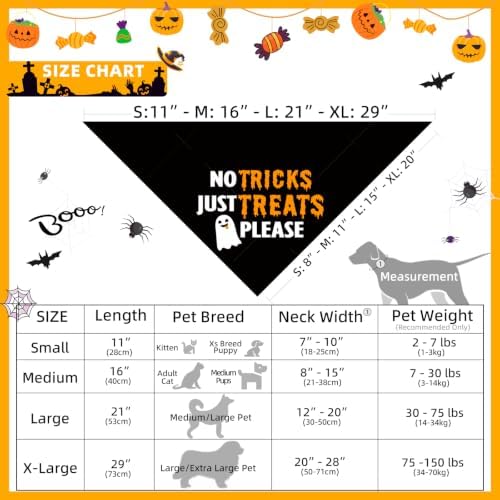Halloween Dog Bandanas No Tricks Just Treats Costumes for Small Pet - Image 6