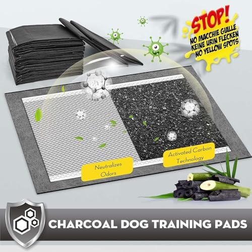 CROCI Charcoal Pee Pads for Dogs Odor Control Leak Proof 22x22in 50Ct - Image 2