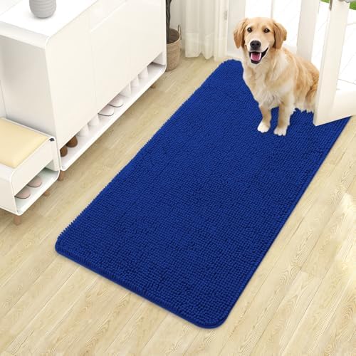 OLANLY Dog Door Mat for Muddy Paws 40x24, Super Absorbent Chenille Mud Mat by OLANLY