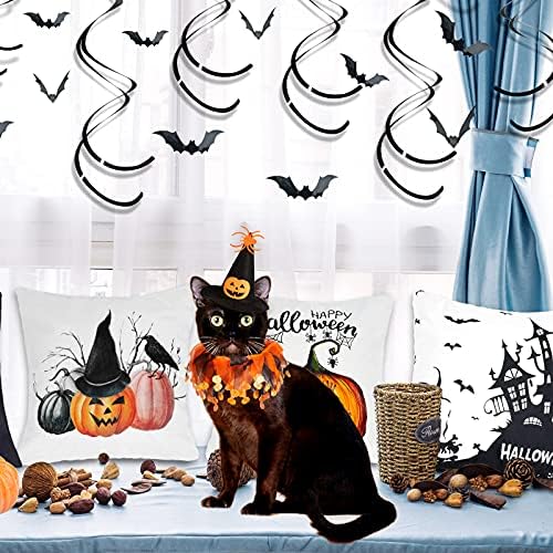 Cat Witch Halloween Costume Suit, Hmxpls Small Dogs & Cats Tutu Collar and Witch Pumpkin Hat Cute Costume Suit Kitten Outfit Clothing for Birthday Party Thanksgiving Christmas Holiday - Image 3