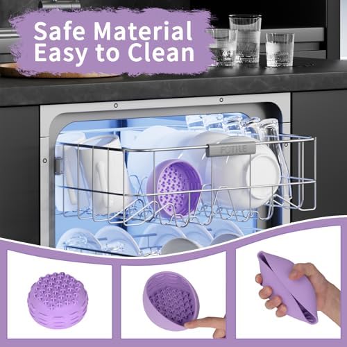 Purple Dog Puzzle Toy & Lick Mat for Bathing - Grooming Helper & Boredom Buster Slow Feeder Bowl with Suction Cups for Dogs and Cats - Interactive Treat Dispenser(Only for Small Dogs) - Image 6