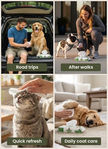 Pogi's Dog Grooming Wipes for Paws & Butt, Green Tea Scent, 400 Wipes - Image 4