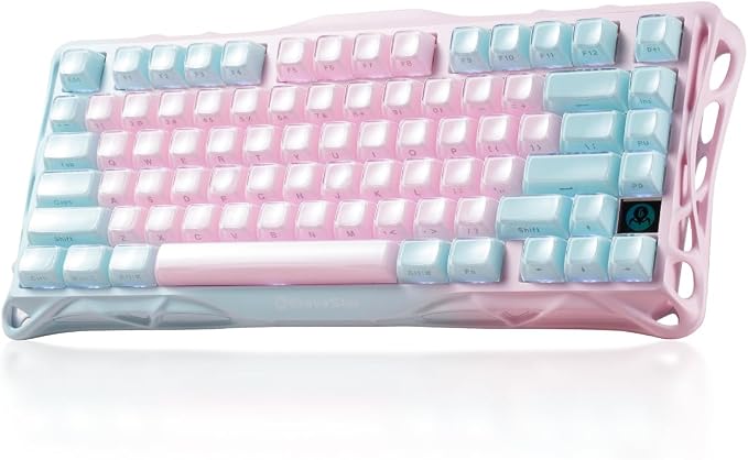 GravaStar Mercury K1 Lite 75% Wireless Mechanical Gaming Keyboard RGB | Gasket Mount, Hot Swappable Linear Switches, Creamy Sound Keyboard, 2.4GHz/USB-C/Bluetooth 5.0, for Win/Mac by GravaStar