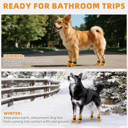 KOOLTAIL Anti Slip Dog Socks to Prevent Licking Paws,Dog Shoes for Hot Pavement & Hardwood Floors,Durable Soft Double Sided Grippy Socks for Small Medium Large Dogs, Traction Control for Senior Dogs - Image 2