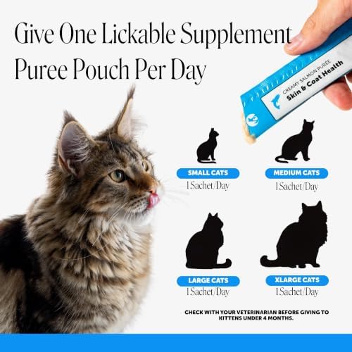 Pet Honesty Vet Backed Cat Skin & Coat Supplement Puree, Salmon, 20 Ct - Image 6
