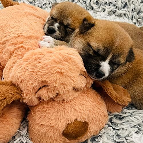 Snuggle Puppy Heartbeat Toy, Calming Comfort, Medium Breeds - Biscuit - Image 6
