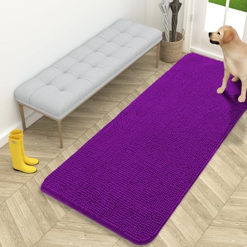 OLANLY Dog Door Mat for Muddy Paws 59x24, Super Absorbent Chenille Mud Mat by OLANLY