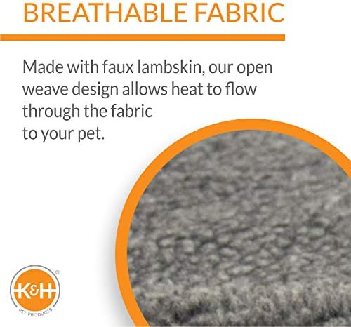 K&H Pet Products Small Animal Outdoor Heated Pad Replacement Cover, Zipper Closure, Soft & Breathable, Machine Washable, Fits K&H Small Animal Heated Pad (Sold Separately) - 12 X 9in Gray Fleece - Image 5
