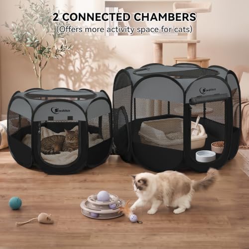 Dog Cat Playpen 2-in-1 Indoor Outdoor for Puppy Pet Recovery After Surgery - Image 4