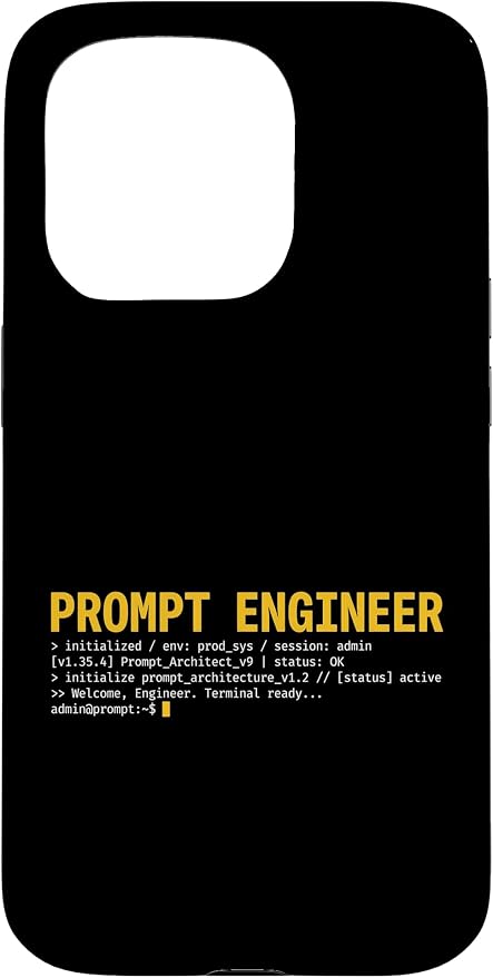 Prompt Engineer Terminal Screen AI Developer Software Coder Case for iPhone 15 Pro by Unknown