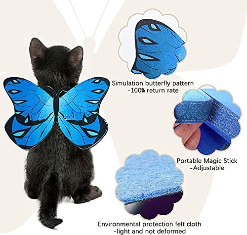 Pet Cat Bat Wings for Halloween Party Decoration, Puppy Collar Leads Cosplay Bat Costume,Cute Puppy Cat Dress Up Accessories - Image 5