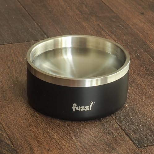 Fuzzl Titan Dog Bowl 8 inch - Matt Black Insultated Thermal Bowl for Indoors and Outdoors with Rubber Base - Versatile Dog Bowls and Water Bowl for Hydration and Feeding for Large and XL Dogs - Image 5