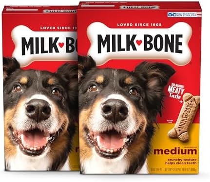 Milk-Bone Dog Treats for Medium Dogs, 24 Ounce | Pack of 2 | Crunchy | Helps Clean Teeth by Milk-BoneDogTreats