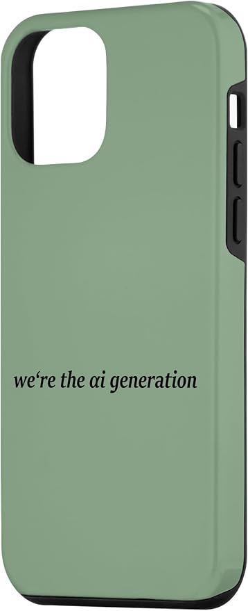 iPhone 12 mini "WE'RE THE AI GENERATION" Clever Gen Alpha Minimal Lettering Case - Image 2