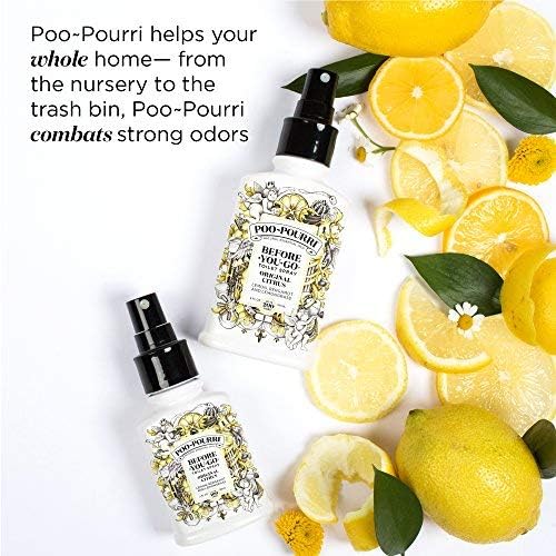 Poo-Pourri Before-You-Go In a Pinch Toilet Spray, Travel Essentials, Original Citrus .34 Fl Oz, Up to 20 Uses, On-The-Go Bathroom Odor Deodorizer with Essential Oils, TSA Approved Size, Lemon Bergamot - Image 4