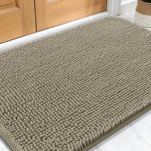 OLANLY Dog Door Mat for Muddy Paws 32x20, Super Absorbent Chenille Mud Mat by OLANLY
