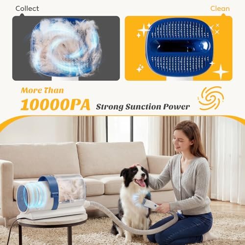NEWBULIG Pet Grooming Vacuum Kit for Cats and Dogs, 2.5L Dust Cup - Image 6