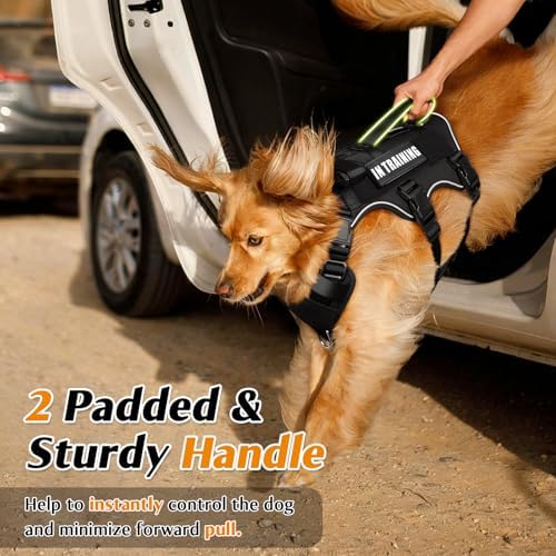WINSEE Escape Proof Dog Harness with Double Handle+4 Removable Patches - Image 3