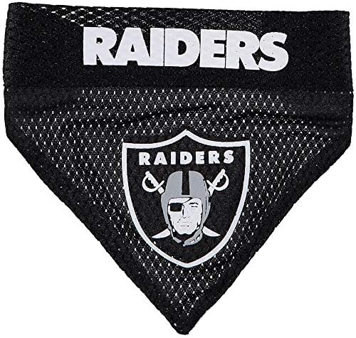 Pets First NFL DOG BANDANA - LA RAIDERS REVERSIBLE PET BANDANA. 2 Sided Sports Bandana with a PREMIUM Embroidery TEAM LOGO, Large/X-Large. - 2 Sizes & 32 NFL Teams available - Image 3
