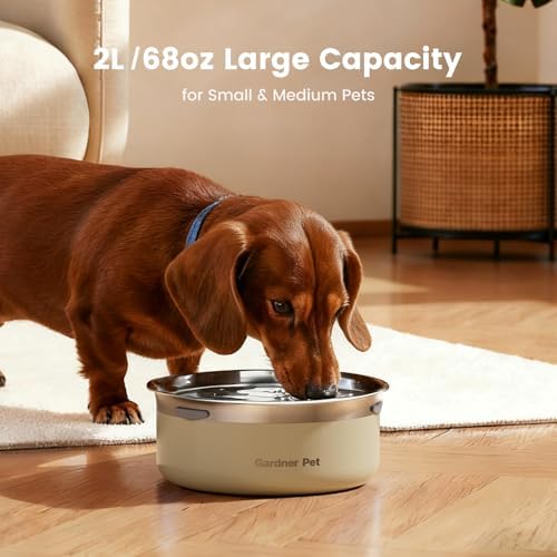 Gardner Pet Dog Water Bowl Stainless Steel Dog Bowl, 2L - Image 2