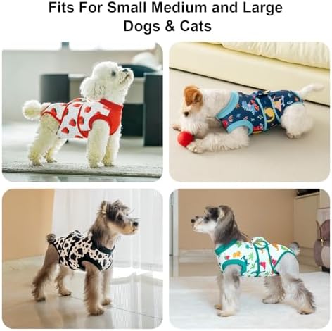 Dog Surgery Recovery Suit,Female Male Dog Onesie for Spay Neuter,Substitute E-Collar & Cone,Anti-Licking Breathable Onesie for Small Medium Large Dogs,New Dinosaur Pattern XXL - Image 6