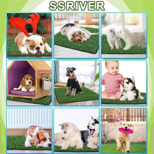 Artificial Grass for Dogs Pee Tray Fake Grass Mat for Professional Puppy Potty Trainer Replacement Dog Grass Pad for Indoor and Outdoor (25.5x19.5 Inch(Pack of 2)) - Image 7